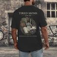 Tired Moms Book Club Dark Floral Coffee Skeleton Men's Back Print T-Shirt