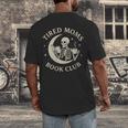 Tired Moms Book Club Skeleton Reading Books Moon Men's Back Print T-Shirt Tired Moms Book Club Skeleton Reading Books Moon Men's Back Print T-Shirt