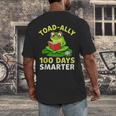 Toad-Ally 100 Days Smarter Frog Reading Book 100 School Day Men's Back Print T-Shirt
