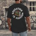 History Education Is Freedom Books Teach Black History Men's Back Print T-Shirt