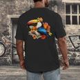 Toucan Reading Book Men's Back Print T-Shirt