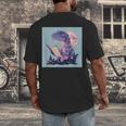 Trex Reading Book Dinosaur Men's Back Print T-Shirt