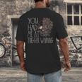 Trigger Warning Dark Romance Reader Smut Spicy Book Merch Men's Back Print T-Shirt