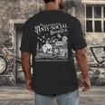 Unapologetically Antisocial Book Club Meets Weekly Retro Men's Back Print T-Shirt Unapologetically Antisocial Book Club Meets Weekly Retro Men's Back Print T-Shirt