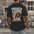 Unearth A Story Rainbow Treasure Book Men's Back Print T-Shirt