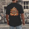 Vintage Autumn Books Pumpkin Coffee Book Lover Reading Men's Back Print T-Shirt Vintage Autumn Books Pumpkin Coffee Book Lover Reading Men's Back Print T-Shirt