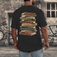 Vintage Books History Retro Book Lover Teacher Men's Back Print T-Shirt Vintage Books History Retro Book Lover Teacher Men's Back Print T-Shirt