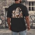 Vintage Cute Gnome Reading Book Coffee Latte Men Women Kids Men's Back Print T-Shirt Vintage Cute Gnome Reading Book Coffee Latte Men Women Kids Men's Back Print T-Shirt
