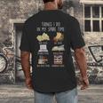 Vintage Retro Things I Do In My Spare Time Books Men's Back Print T-Shirt