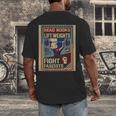 Vintage Style Read Books Lift Weights Fight Fascists Retro Men's Back Print T-Shirt