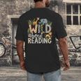Wild About Reading Animals And Book Lovers Men's Back Print T-Shirt Wild About Reading Animals And Book Lovers Men's Back Print T-Shirt