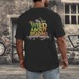 Wild About Reading Books Lovers Novelty Bookworm Library Day Men's Back Print T-Shirt Wild About Reading Books Lovers Novelty Bookworm Library Day Men's Back Print T-Shirt