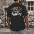 Wild About Reading Books Reader Lover Bookworm Leopard Print Men's Back Print T-Shirt