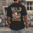 Wild About Reading Books Reader Lover Funny Teacher Animals For Men Women Kids Men's Back Print T-Shirt