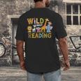 Wild About Reading Kid Love Wild Animal Books Back To School Men's Back Print T-Shirt Wild About Reading Kid Love Wild Animal Books Back To School Men's Back Print T-Shirt