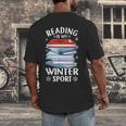 Winter Reading Book Bookworm Winter Men's Back Print T-Shirt