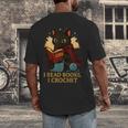 Wizard Cat Reading a Book While Crocheting Men's Back Print T-Shirt Wizard Cat Reading a Book While Crocheting Men's Back Print T-Shirt