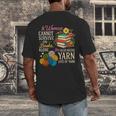 A Woman Cannot Survive On Books Alone She Also Needs Yarn Men's Back Print T-Shirt A Woman Cannot Survive On Books Alone She Also Needs Yarn Men's Back Print T-Shirt