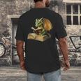 Women's Dragon Bookworm Reading Book Graphic Men's Back Print T-Shirt Women's Dragon Bookworm Reading Book Graphic Men's Back Print T-Shirt