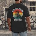 Women's Easily Distracted By Books Men's Back Print T-Shirt Women's Easily Distracted By Books Men's Back Print T-Shirt
