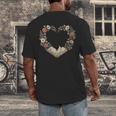 Women's Vintage Book Lover Valentine Heart Men's Back Print T-Shirt