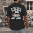 Women's Wild Dreams Reading Giraffe Book Reader Zoo Animals Kids Men's Back Print T-Shirt