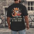 In World Of Bookworms Be Book Dragon Cute Women Kids Men Men's Back Print T-Shirt In World Of Bookworms Be Book Dragon Cute Women Kids Men Men's Back Print T-Shirt