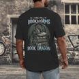 In A World Of Bookworms Be A Book Dragon Book Lover Reader Men's Back Print T-Shirt In A World Of Bookworms Be A Book Dragon Book Lover Reader Men's Back Print T-Shirt