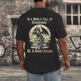 In a World Full Of Bookworms Be a Book Dragon Books Reading Men's Back Print T-Shirt In a World Full Of Bookworms Be a Book Dragon Books Reading Men's Back Print T-Shirt