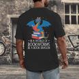 In A World Full Of Bookworms Be A Book Dragon Reading Men's Back Print T-Shirt