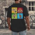Wrestling Comic Book Wrestler Mexican Lucha Libre Mask Men's Back Print T-Shirt