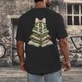 Xmas Tree Books Merry Christmas Coquette Bow Teacher Holiday Men's Back Print T-Shirt Xmas Tree Books Merry Christmas Coquette Bow Teacher Holiday Men's Back Print T-Shirt
