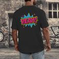 Yeah Comic Comic Book Graphic Men's Back Print T-Shirt