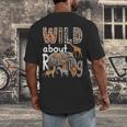 Zoo Animals Wild About Reading Books Reader Lover Librarian Men's Back Print T-Shirt Zoo Animals Wild About Reading Books Reader Lover Librarian Men's Back Print T-Shirt