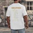 Abibliophobia Books Lover Bookworm Bookaholic Reader Men's Back Print T-Shirt Abibliophobia Books Lover Bookworm Bookaholic Reader Men's Back Print T-Shirt