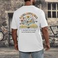 Abibliophobia Wildflower Reading Bookworm Book Reader Men's Back Print T-Shirt