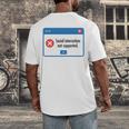 Anti Social Introvert Social Interaction Not Supported Men's Back Print T-Shirt