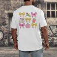 Apple Coquette Bow Books First Day Of School Back To School Men's Back Print T-Shirt