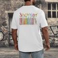Applied Behavior Analysis Book Wildflower ABA RBT Therapist Premium Tri-Blend Men's Back Print T-Shirt