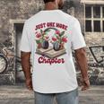 Audiobook Lover Bookish Headphones Just One More Chapter Men's Back Print T-Shirt