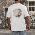 Barely Tolerable Book Lover Bookish Floral Bookworm Men's Back Print T-Shirt