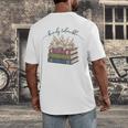 Barely Tolerable Book Lover Floral Quote Pride And Prejudice Men's Back Print T-Shirt