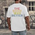 The Book Was Better Retro 70s Vintage Premium Tri-Blend Men's Back Print T-Shirt