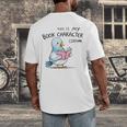 This Is My Book Character Costume I Pigeon Reading Tee Men's Back Print T-Shirt This Is My Book Character Costume I Pigeon Reading Tee Men's Back Print T-Shirt