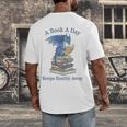 A Book A Day Keeps Reality Away Premium Tri-Blend Men's Back Print T-Shirt