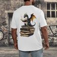 Book Dragon Men's Back Print T-Shirt