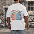 Book Flower Radicalized By Basic Decency Feminist Leftist Men's Back Print T-Shirt Book Flower Radicalized By Basic Decency Feminist Leftist Men's Back Print T-Shirt