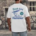 Book Girl Summer Bookish Beach Men's Back Print T-Shirt