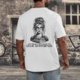 Book Lover Bent Over a Book Men's Back Print T-Shirt Book Lover Bent Over a Book Men's Back Print T-Shirt