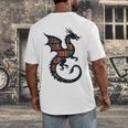 Book Lover Bookworm Reading Books Dragon Men's Back Print T-Shirt